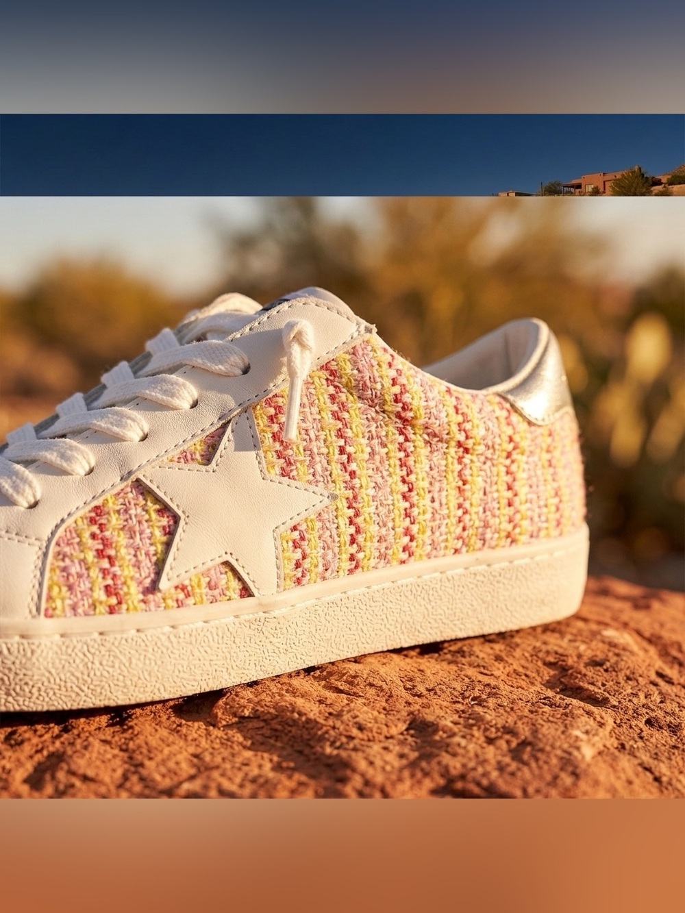 Vintage Havana Carla Tweed Sneakers Women’s 7.5 Multicolor Fashion Trainers NIB - Picture 2 of 10